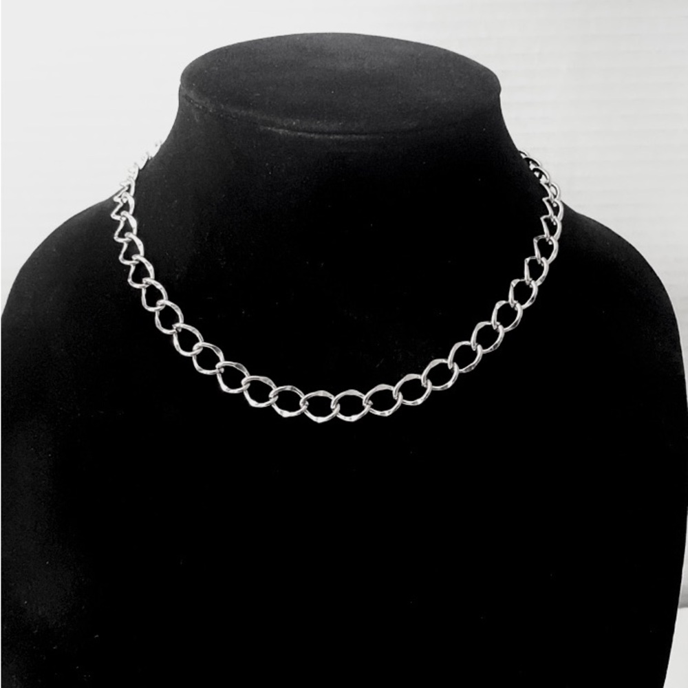 2/$20 Elegant Silver Circle-Link Chain Necklace